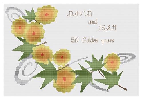 Punto croce matrimonio - croce,
