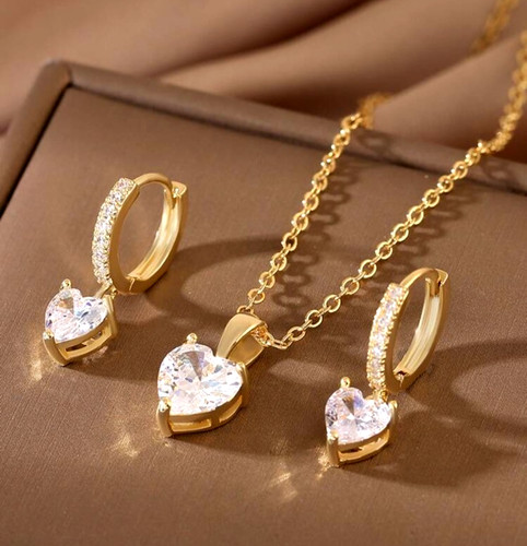 Set orecchini collana oro - oro, 9k
