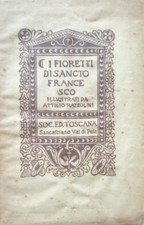 I fioretti di Sancto Francesco illustrati da Razzolini 1924 Santo
