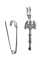 Ascia double face GT288 sciarpa peltro e spilla kilt peltro 3" 7,5 cm