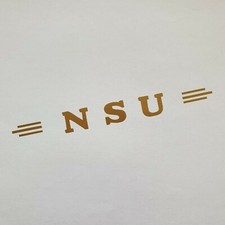 Adesivo * NSU * oro * sticker * logo * auto d'epoca * bicicletta * decalcomania * trasversale