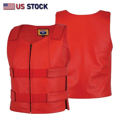 Gilet pelle rosso - rosso, moto