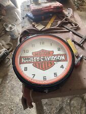 Collezione Memorabilia Harley Davidson Orologio Al Neon Originale Americano.