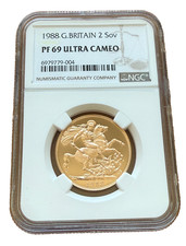 Gran Bretagna 1988 oro 2 sterline sovrane NGC PF69UC