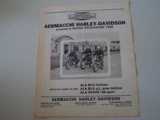 advertising Pubblicità 1968 AERMACCHI HARLEY DAVIDSON ALA BLU 250/ALA VERDE 250