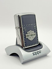 GENUINE Zippo Lighter HARLEY DAVIDSON SADDLE BAG Brushed Chrome 2009 NEW IN TIN