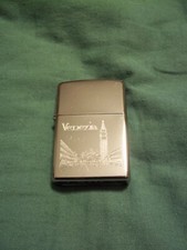 Accendino Zippo in acciaio motivo Venezia con scatola