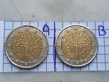 RARISSIMA Moneta 2 euro FRANCIA ANNO 2000 ERRORI CONIO CIRCOLATE  - DUE MONETE