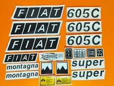 ADESIVI DECALCOMANIE  FIAT 605 C SUPER MONTAGNA PER TRATTORI FIAT 605 CINGOLATI