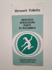 Catalogo Parti di ricambio Vorwerk Folletto servizio spedizioni 