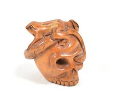 Teschio con Rana e Serpente in