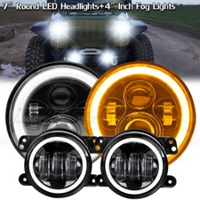7" Led Headlights & 4" Fog