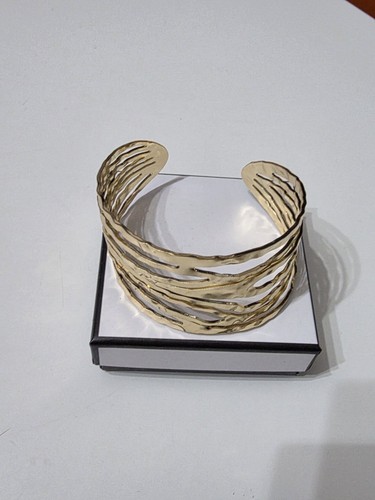 Bracciale cuff oro dorato - bracciale,