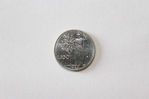 100 lire 1990 diametro - lire,