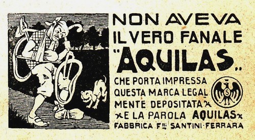 Pubblicita 1908 fari fanali - pubblicita'1908,