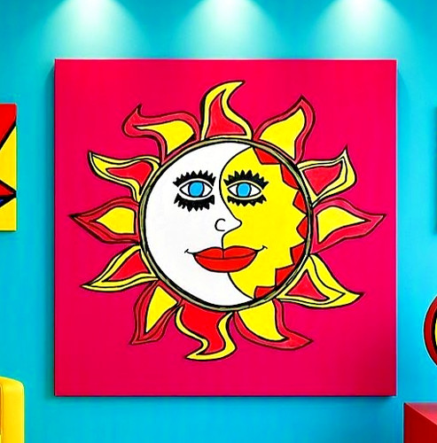 Quadro sole luna - luna, a