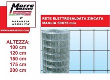 13mt RETE PLASTIFICATA ELETTROSALDATA VERDE  ZINCATA RECINZIONE 50X75 5X7,5