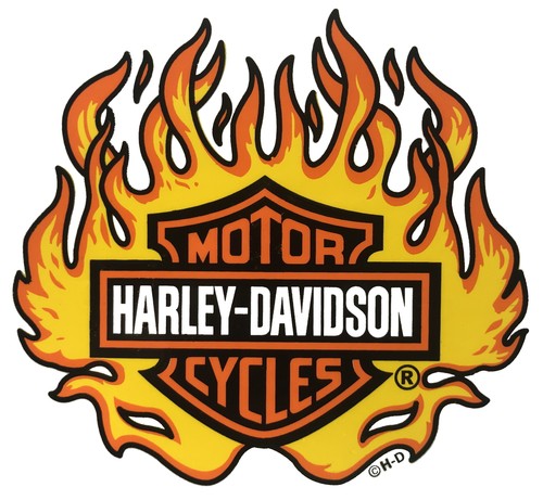 Adesivo harley davidson fiamme - harley-davidson,