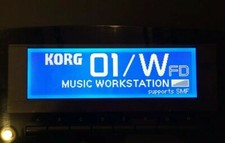 KORG 01/W - 01/WFD - 01/Wpro - 01/WproX - 01R/W Display LED personalizzato (negativo)! 