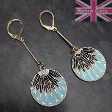 Orecchini lunghi goccia disco