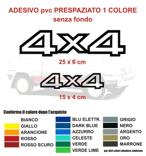 Adesivi 4x4 auto fuoristrada