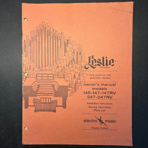 Vintage leslie 145 147rv - leslie, 145-147rv