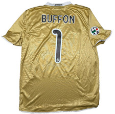 maglia calcio vintage Juventus BUFFON Serie A 2008 2009 away oro XL