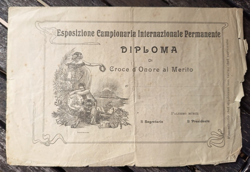 Palermo 1909 croce onore al - palermo,