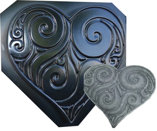 Stampo cemento cuore - cemento,