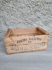 Cassetta legno PERAS ARGENTINAS  RIO NEGRO Scatola Cassetta di Frutta Vintage 