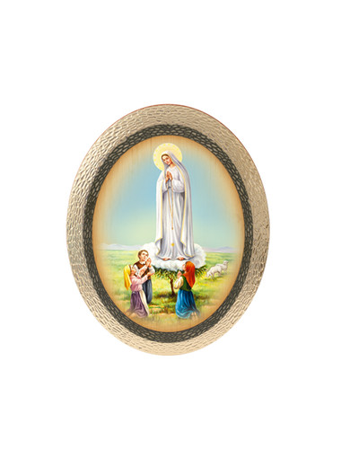 Quadro madonna fatima ovale - quadro, di