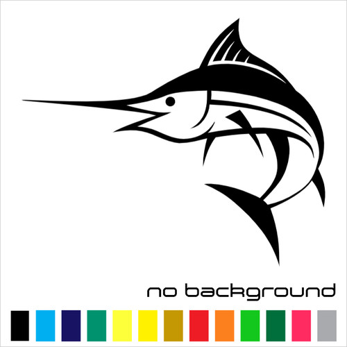 Adesivo pesce marlin vinile - adesivo,