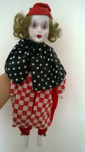 Clown bambola porcellana - bambola,