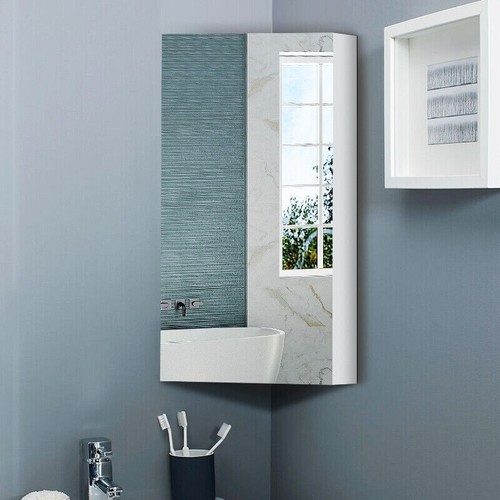 Specchio bagno angolare - , bianco