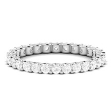 Anello in oro memory 38 diamanti diamanti 0,68 carati 585 14 carati oro bianco G memoire