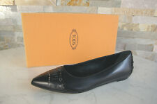 Tods 37 Ballerine Scarpe Slipper Halbschuhe WW Nero Nuovo Ex Uvp 390 €