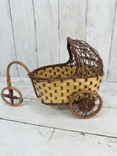 Cestino rattan vimini carrozza