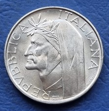 COIN MINISTERO TESORO I.P.Z.S. MONETA ZECCA £ 500 LIRE 1965 "DANTE ALIGHIERI" -4