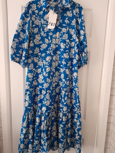 Vestito zara blu floreale the - zara,