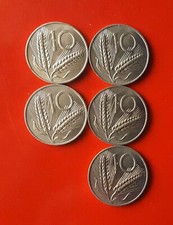LOTTO DI 5 MONETE DA 10 LIRE