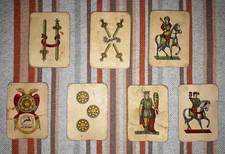 LOTTO 7 ANTICHE CARTE DA GIOCO