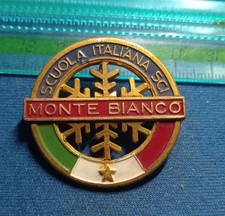 VECCHIA SPILLA PINS VINTAGE DISTINTIVO SCUOLA ITALIANA SCI MONTE BIANCO