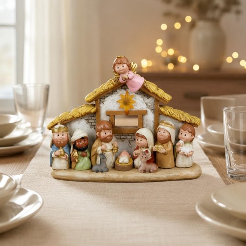 Presepe con stella luminosa - presepe,