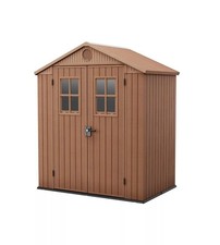 CASETTA DA GIARDINO KETER "DARWIN 6x4" IN EVOTECH+ COLORE MARRONE CON PORTA B...