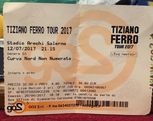 Biglietto concerto tiziano - concerto,