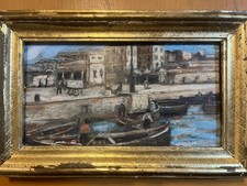 Mario Puccini macchia Toscana 12x24 cm circa olio su tavola