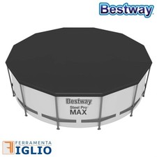 Telo Copripiscina in PVC Copertura per Piscina Tonda Rotonda Fuoriterra Ø 366 cm