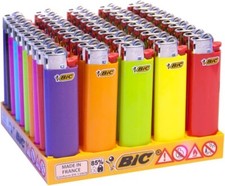 ACCENDINI BIC SLIM A PIETRINA COLORI ASSORTITI COLORATI CONFEZIONE DA 50 PEZZI