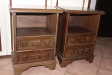 COPPIA DI COMODINI NOCE SCURO