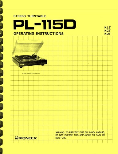 Pioneer 115d - pl-115d, pl